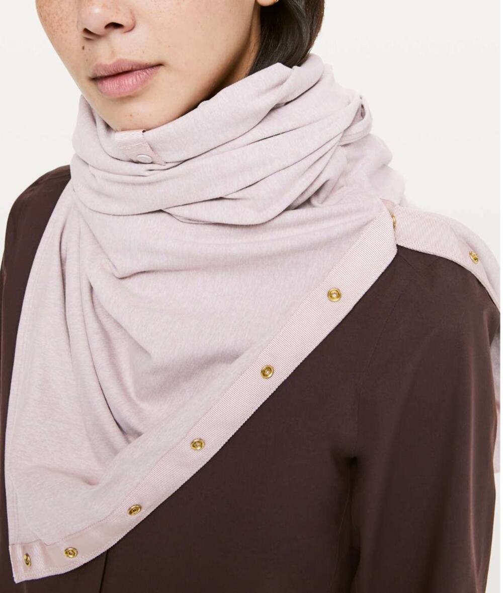 Lululemon Vinyasa Scarf *Rulu Heathered Smoky Blush Multi Way Stretchy Wrap
